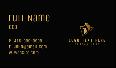 Gold Wolf Dog Business Card Image Preview