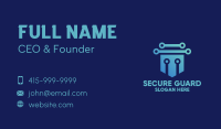 Blue Electrical Shield  Business Card Image Preview