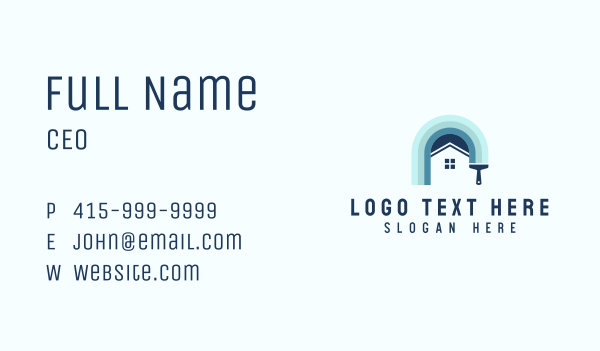 Housing Paint Brush Business Card Design Image Preview