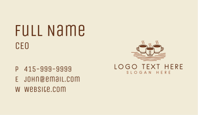 Hot Coffee Cups Business Card Image Preview