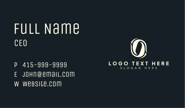 Professional Swirl Letter O Business Card Design Image Preview