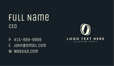 Professional Swirl Letter O Business Card Image Preview