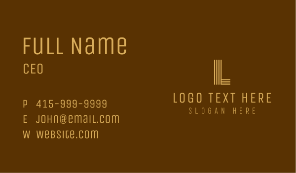 Modern Business Lettermark Business Card Design Image Preview