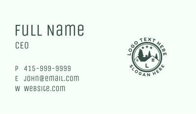 Pine Tree House Roof Business Card Image Preview