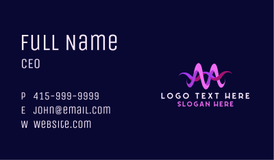 Creative Music Wave Business Card Image Preview