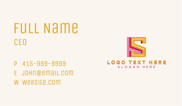 Stylish Studio Letter S Business Card Design Image Preview