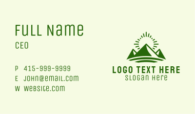 Mountain Travel Hiking  Business Card