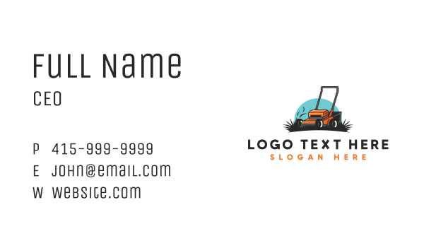 Lawn  Grass Mower  Business Card Design Image Preview