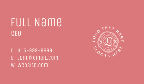 Pink Beauty Cosmetics Letter Business Card Design Image Preview