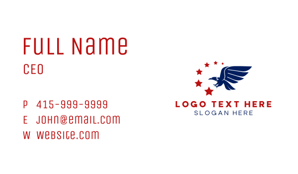 American Flying Eagle Business Card Design Image Preview