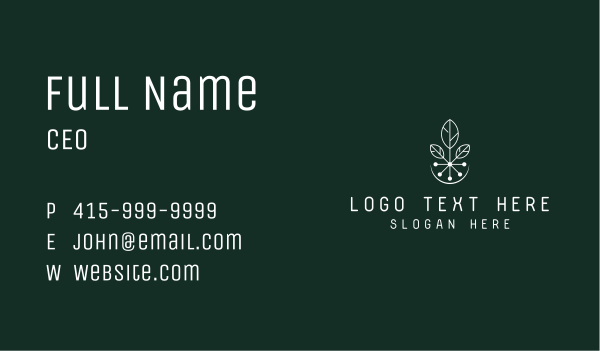 Natural Biotech Leaves Business Card Design Image Preview