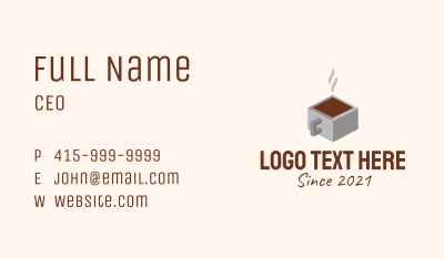 3D Cube Coffee Mug Business Card Image Preview