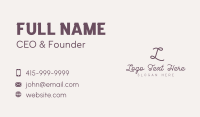 Lifestyle Styling Letter Business Card Design