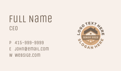 Home Roofing Emblem Business Card Image Preview