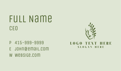 Eco Leaf Lady Business Card Image Preview