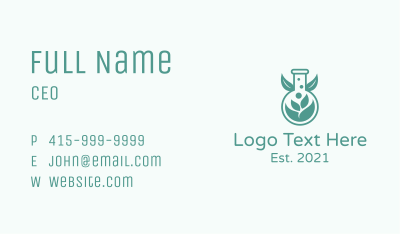 Organic Leaf Experiment  Business Card Image Preview