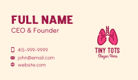 Pink Respiratory Lungs Business Card Image Preview