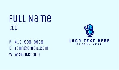 Medical Microphone Podcast Business Card Image Preview