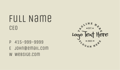 Urban Brush Wordmark Business Card Image Preview