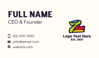 Colorful Number 2 Business Card Design