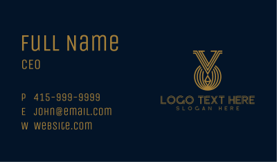 Premium Monogram Letter V & O Business Card Image Preview