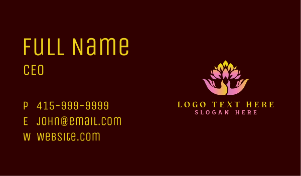 Lotus Spa Hand Business Card Design Image Preview