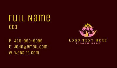 Lotus Spa Hand Business Card Image Preview
