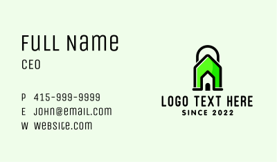 Tiny House Padlock Real Estate  Business Card Image Preview