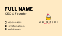 Chicken Egg Mascot Business Card Design