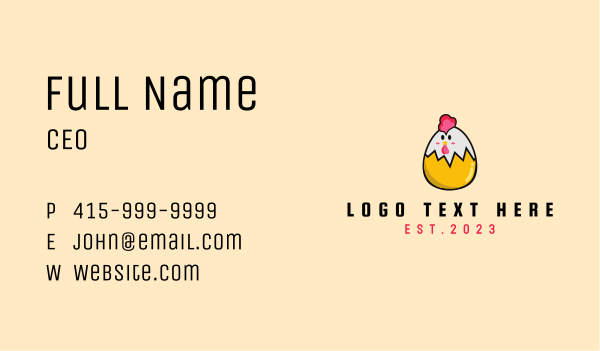 Chicken Egg Mascot Business Card Design Image Preview