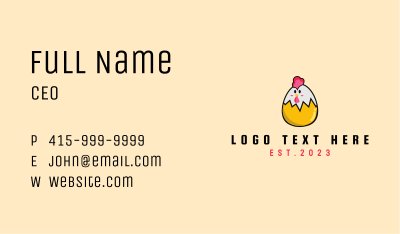 Chicken Egg Mascot Business Card Image Preview