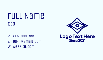 Blue Diamond Eye Business Card Image Preview