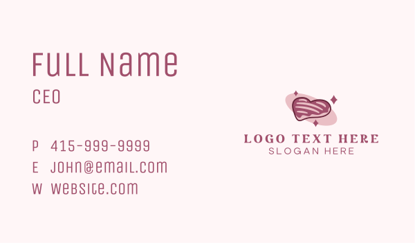 Heart Sugar Cookie Business Card Design Image Preview