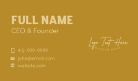 Fashion Lifestyle Wordmark Business Card Image Preview