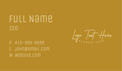 Fashion Lifestyle Wordmark Business Card Image Preview
