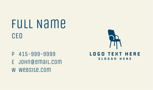 Furniture Chair Seat Business Card Design Image Preview