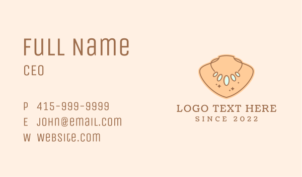 Woman Necklace Jewels Business Card Design Image Preview