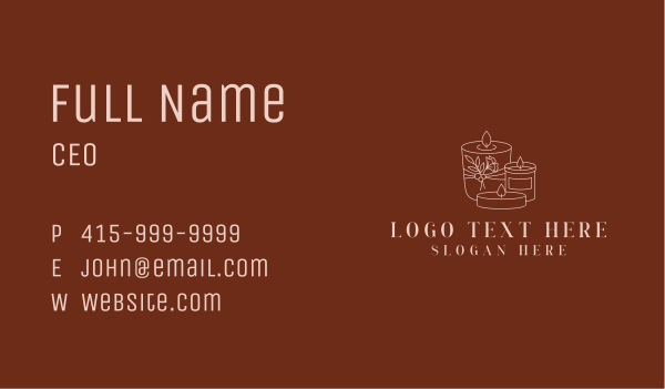 Tealight Container Candles Business Card Design Image Preview