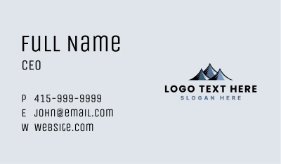 Outdoor Alpine Summit Business Card Image Preview