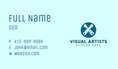 Crossed Ballpoint Pen Business Card Image Preview
