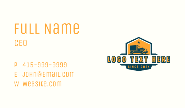 Delivery Truck Vehicle Business Card Design Image Preview