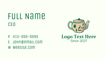 Herbal Drink Teapot Business Card Image Preview