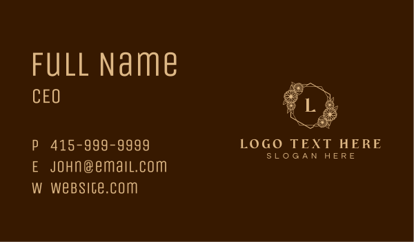 Luxury Floral Boutique Business Card Design Image Preview