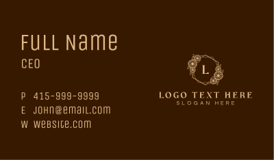 Luxury Floral Boutique Business Card Image Preview