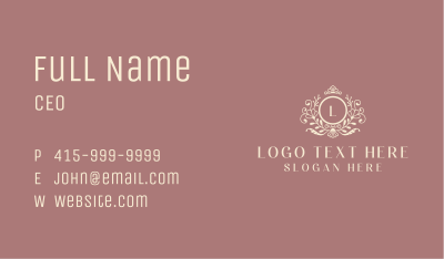 Floral Crown Wedding Business Card Image Preview