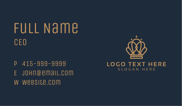 Luxury Gold Crown Business Card Design Image Preview