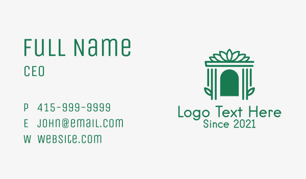 Mansion Gate Structure  Business Card Design Image Preview