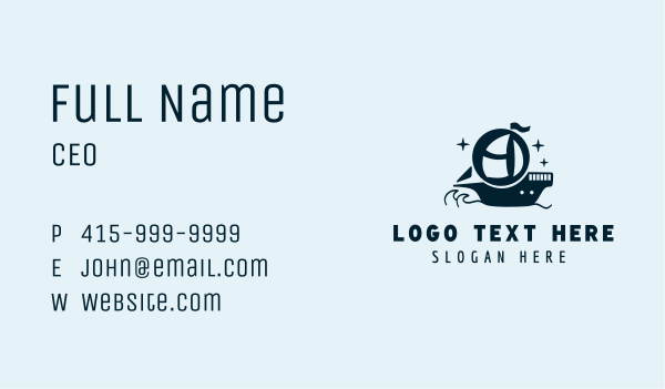 Blue Sea Sailboat Business Card Design Image Preview