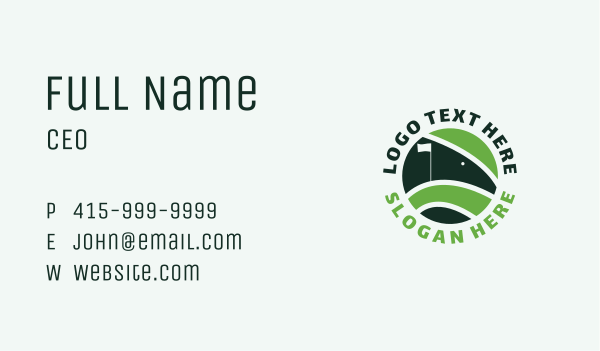 Golf Course Flag Business Card Design Image Preview