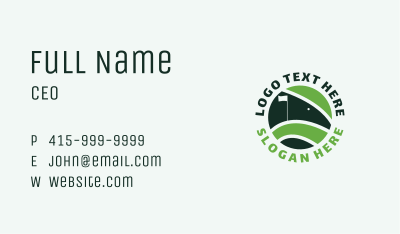 Golf Course Flag Business Card Image Preview